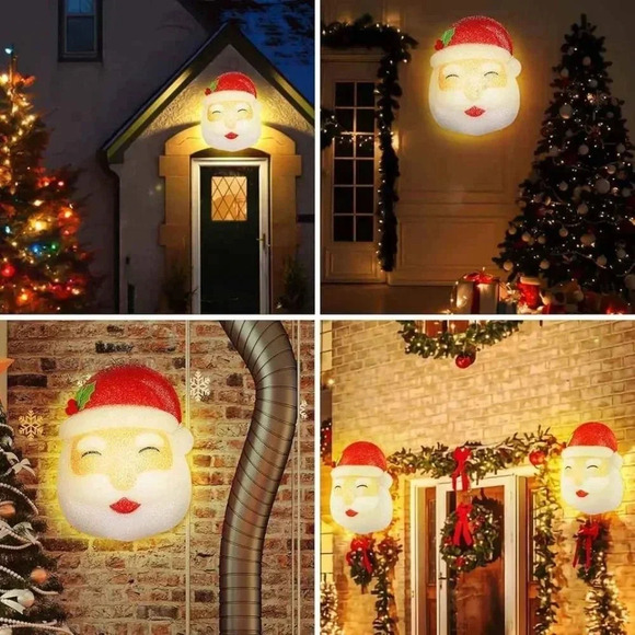 2 pieces Santa Clause hanging  lampshade porch light cover - Picture 4 of 8
